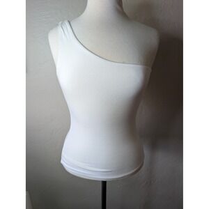J.Crew one shoulder White Tank Top womens size small